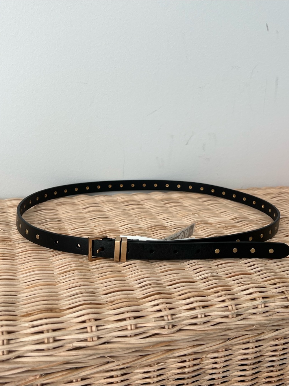 AllSaints Black Studded Leather Belt XL | London Cool Girl - Picture 2 of 4